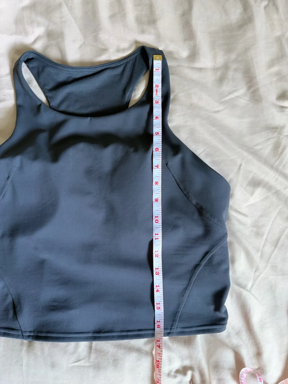 lululemon athletica Black Athletic Crop Razor Back Tank Top